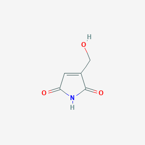 molecular formula C5H5NO3 B8583384 3-(Hydroxymethyl)-1H-pyrrole-2,5-dione CAS No. 61892-73-7