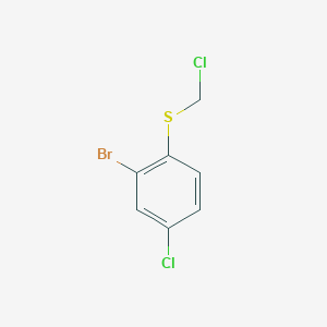 2-Bromo-4-chloro-1-[(chloromethyl)sulfanyl]benzene