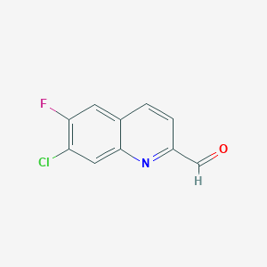 B8583490 7-Chloro-6-fluoro-2-formylquinoline CAS No. 165111-34-2