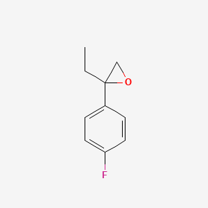 molecular formula C10H11FO B8583548 2-Ethyl-2-(4-fluorophenyl)oxirane 