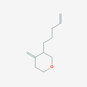 molecular formula C11H18O B8583614 4-methylidene-3-pent-4-enyloxane 