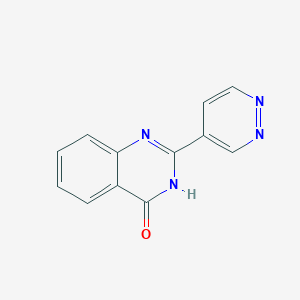 molecular formula C12H8N4O B8583621 2-pyridazin-4-yl-1H-quinazolin-4-one 