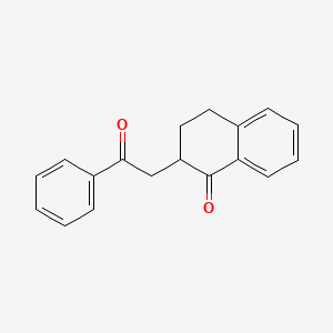 molecular formula C18H16O2 B8583657 2-Phenacyl-1-tetralone CAS No. 54669-72-6