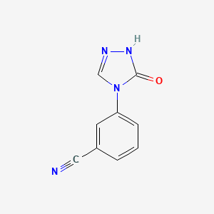 molecular formula C9H6N4O B8583699 3-(5-Oxo-1,5-dihydro-[1,2,4]triazol-4-yl)-benzonitrile 