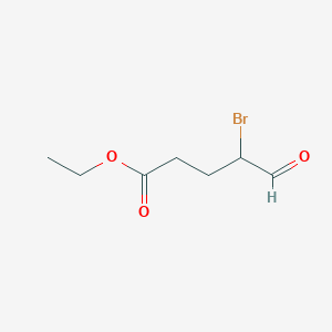 molecular formula C7H11BrO3 B8583841 Ethyl 4-bromo-5-oxopentanoate CAS No. 66216-04-4