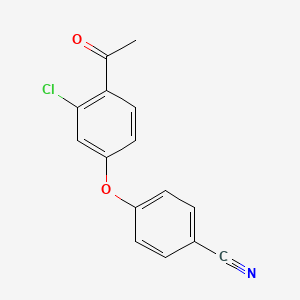 molecular formula C15H10ClNO2 B8583870 4-(4-Acetyl-3-chloro-phenoxy)-benzonitrile 