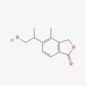 molecular formula C12H14O3 B8583876 5-(2-hydroxy-1-methylethyl)-4-methyl-2-benzofuran-1(3H)-one 