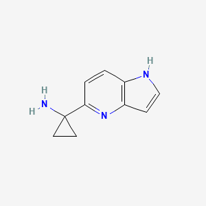 molecular formula C10H11N3 B8583884 Cyclopropanamine,1-(1h-pyrrolo[3,2-b]pyridin-5-yl)- 