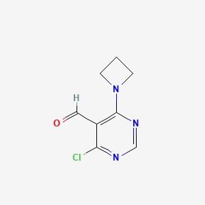 4-(Azetidin-1-yl)-6-chloropyrimidine-5-carbaldehyde