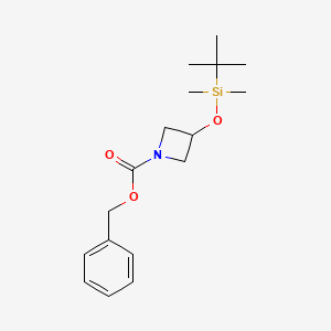 molecular formula C17H27NO3Si B8583981 benzyl 3-[tert-butyl(dimethyl)silyl]oxyazetidine-1-carboxylate 