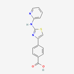 molecular formula C15H11N3O2S B8584172 4-{2-[(Pyridin-2-yl)amino]-1,3-thiazol-4-yl}benzoic acid CAS No. 860344-64-5