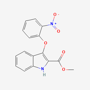 molecular formula C16H12N2O5 B8584244 Methyl 3-(2-nitrophenoxy)-1H-indole-2-carboxylate CAS No. 63155-44-2