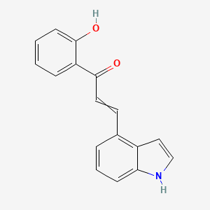 molecular formula C17H13NO2 B8584247 1-(2-Hydroxyphenyl)-3-(1H-indol-4-yl)prop-2-en-1-one CAS No. 109920-72-1