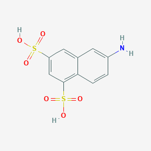 molecular formula C10H9NO6S2 B085843 1,3-Naphthalenedisulfonic acid, 6-amino- CAS No. 118-33-2