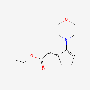 Ethyl 2-(2-morpholinocyclopent-2-enylidene)acetate