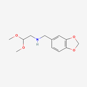 molecular formula C12H17NO4 B8584371 (3,4-Methylenedioxybenzyl)-(2,2-dimethoxyethyl)amine 