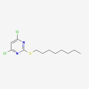 molecular formula C12H18Cl2N2S B8584374 4,6-Dichloro-2-(octylsulfanyl)pyrimidine CAS No. 86627-14-7