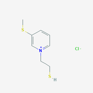 3-(Methylsulfanyl)-1-(2-sulfanylethyl)pyridin-1-ium chloride