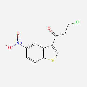 molecular formula C11H8ClNO3S B8584460 1-Propanone, 3-chloro-1-(5-nitrobenzo[b]thien-3-yl)- CAS No. 219907-04-7