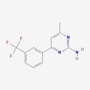 molecular formula C12H10F3N3 B8584474 4-Methyl-6-(3-trifluoromethyl-phenyl)-pyrimidin-2-ylamine 
