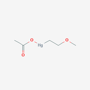 molecular formula C5H10HgO3 B085845 Methoxyethylmercuric acetate CAS No. 151-38-2