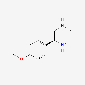 molecular formula C11H16N2O B8584504 (S)-2-(4-Methoxy-phenyl)-piperazine 