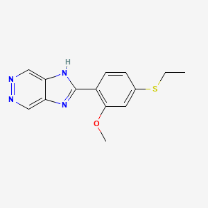 2-[4-(Ethylsulfanyl)-2-methoxyphenyl]-1H-imidazo[4,5-d]pyridazine