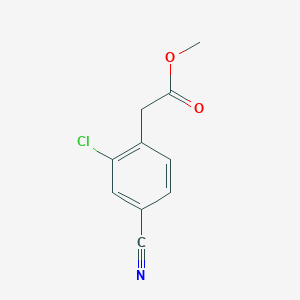 molecular formula C10H8ClNO2 B8584574 Methyl 2-(2-chloro-4-cyanophenyl)acetate 