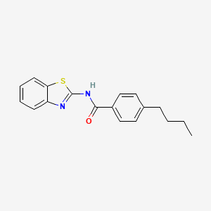 molecular formula C18H18N2OS B8584599 Benzamide, N-2-benzothiazolyl-4-butyl- CAS No. 200726-42-7