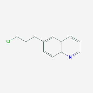 molecular formula C12H12ClN B8584609 6-(3-Chloro-propyl)-quinoline 