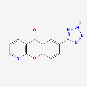 molecular formula C13H7N5O2 B8584617 7-(2H-Tetrazol-5-yl)-5H-[1]benzopyrano[2,3-b]pyridin-5-one CAS No. 58712-59-7