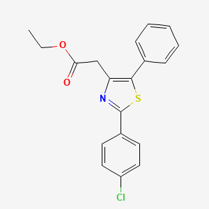 molecular formula C19H16ClNO2S B8584680 Ethyl [2-(4-chlorophenyl)-5-phenyl-1,3-thiazol-4-yl]acetate CAS No. 105584-38-1