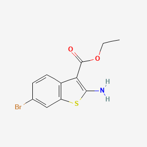 molecular formula C11H10BrNO2S B8584685 Ethyl 6-bromo-2-aminobenzo[b]thiophene-3-carboxylate 
