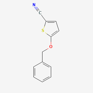 molecular formula C12H9NOS B8584700 2-Thiophenecarbonitrile, 5-(phenylmethoxy)- 
