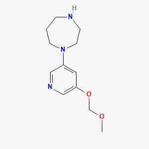 molecular formula C12H19N3O2 B8584747 1-(5-Methoxymethoxy-3-pyridyl)-homopiperazine 