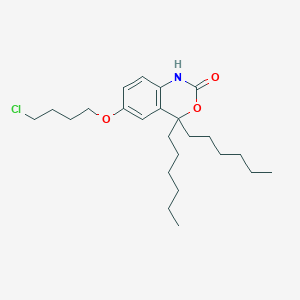 6-(4-Chlorobutoxy)-4,4-dihexyl-1,4-dihydro-2H-3,1-benzoxazin-2-one