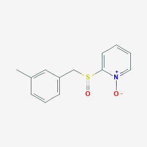 molecular formula C13H13NO2S B8584994 Pyridine, 2-[[(3-methylphenyl)methyl]sulfinyl]-, 1-oxide CAS No. 62381-88-8
