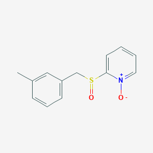Pyridine, 2-[[(3-methylphenyl)methyl]sulfinyl]-, 1-oxide