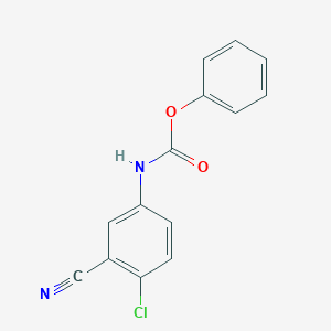 molecular formula C14H9ClN2O2 B008585 Phenyl (4-chloro-3-cyanophenyl)carbamate CAS No. 103576-41-6