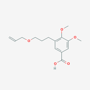 molecular formula C15H20O5 B8585035 3,4-Dimethoxy-5-{3-[(prop-2-en-1-yl)oxy]propyl}benzoic acid CAS No. 647854-92-0
