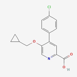 4-(4-Chloro-phenyl)-5-cyclopropylmethoxy-pyridine-2-carboxylic acid