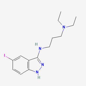 N~1~,N~1~-Diethyl-N~3~-(5-iodo-1H-indazol-3-yl)propane-1,3-diamine