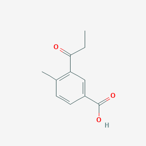 molecular formula C11H12O3 B8585106 4-Methyl-3-propionylbenzoic acid 