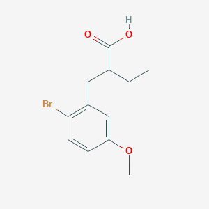 molecular formula C12H15BrO3 B8585110 2-(2-Bromo-5-methoxy-benzyl)-butyric acid 