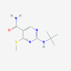 2-(Tert-butylamino)-4-(methylthio)pyrimidine-5-carboxamide