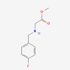 molecular formula C10H12FNO2 B8585122 METHYL 2-{[(4-FLUOROPHENYL)METHYL]AMINO}ACETATE 