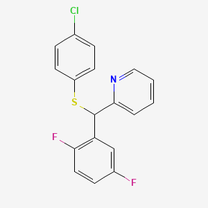 2-{[(4-Chlorophenyl)sulfanyl](2,5-difluorophenyl)methyl}pyridine
