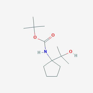 molecular formula C13H25NO3 B8585547 tert-butyl N-[1-(2-hydroxypropan-2-yl)cyclopentyl]carbamate 