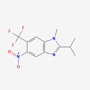 1-Methyl-5-nitro-2-(propan-2-yl)-6-(trifluoromethyl)-1H-benzimidazole