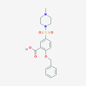 5-[(4-Methyl-1-piperazinyl)sulfonyl]-2-[(phenylmethyl)oxy]benzoic acid
